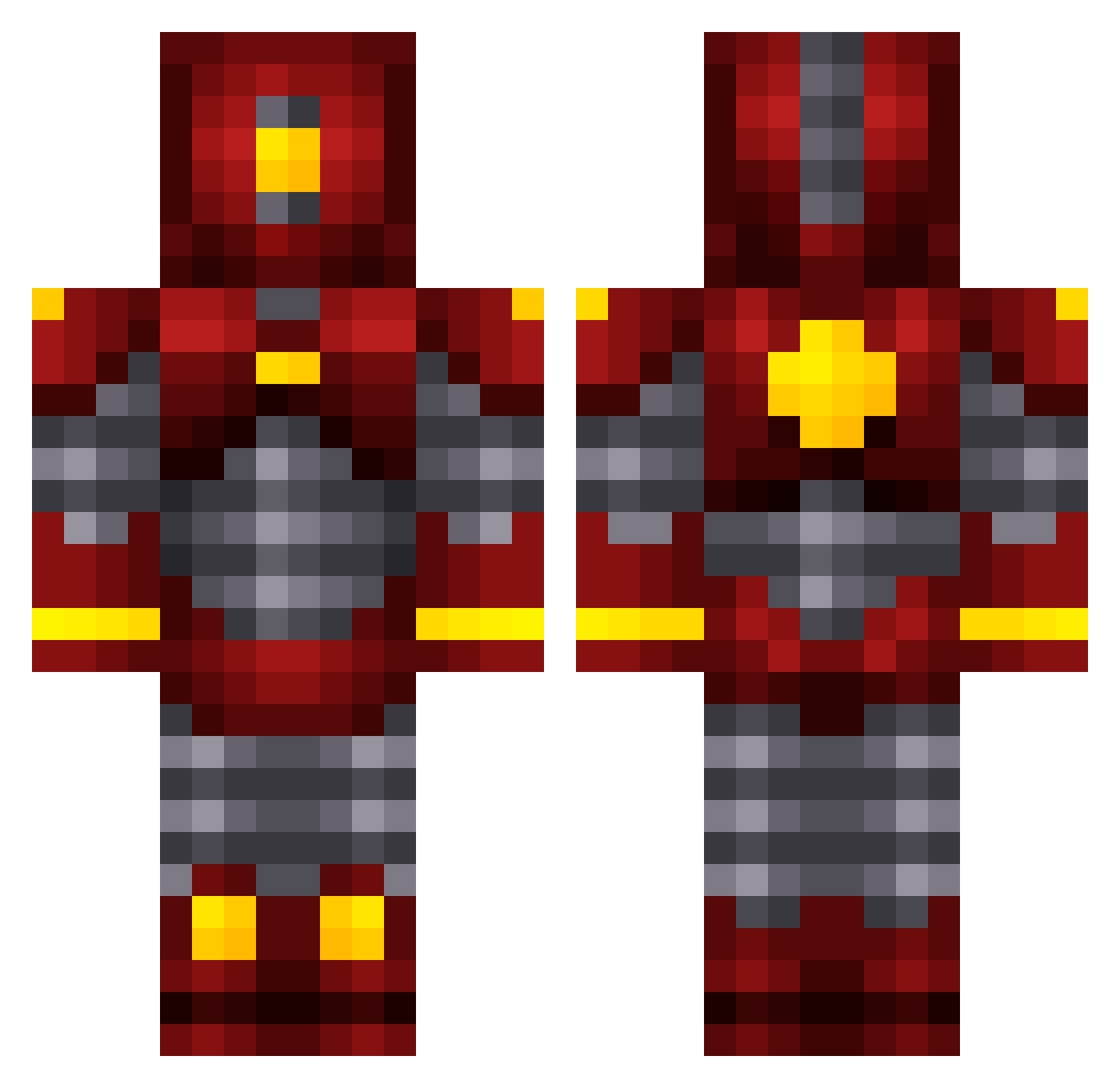 RayoMcraft Minecraft skin, front and back view
