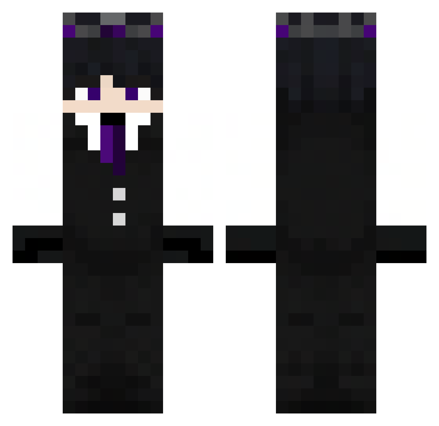 Voxant Minecraft skin, front and back view