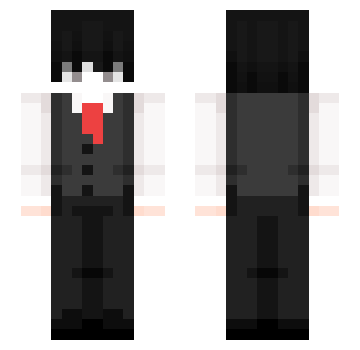zvrt Minecraft skin, front and back view