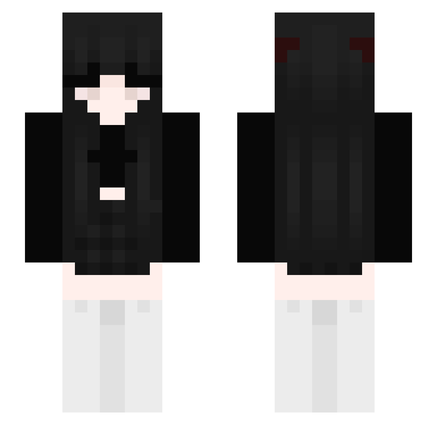 Flabellation Minecraft skin, front and back view
