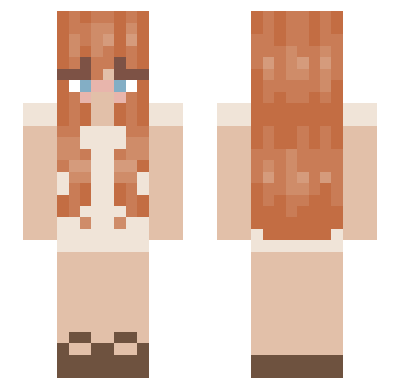 spedisadora Minecraft skin, front and back view