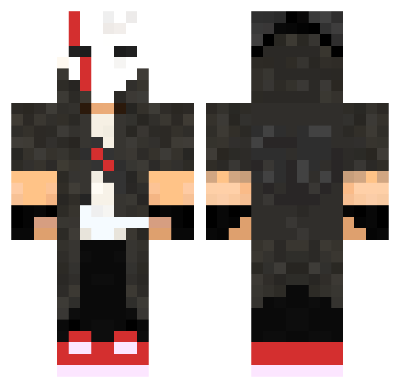 ToxicCorruption Minecraft skin, front and back view