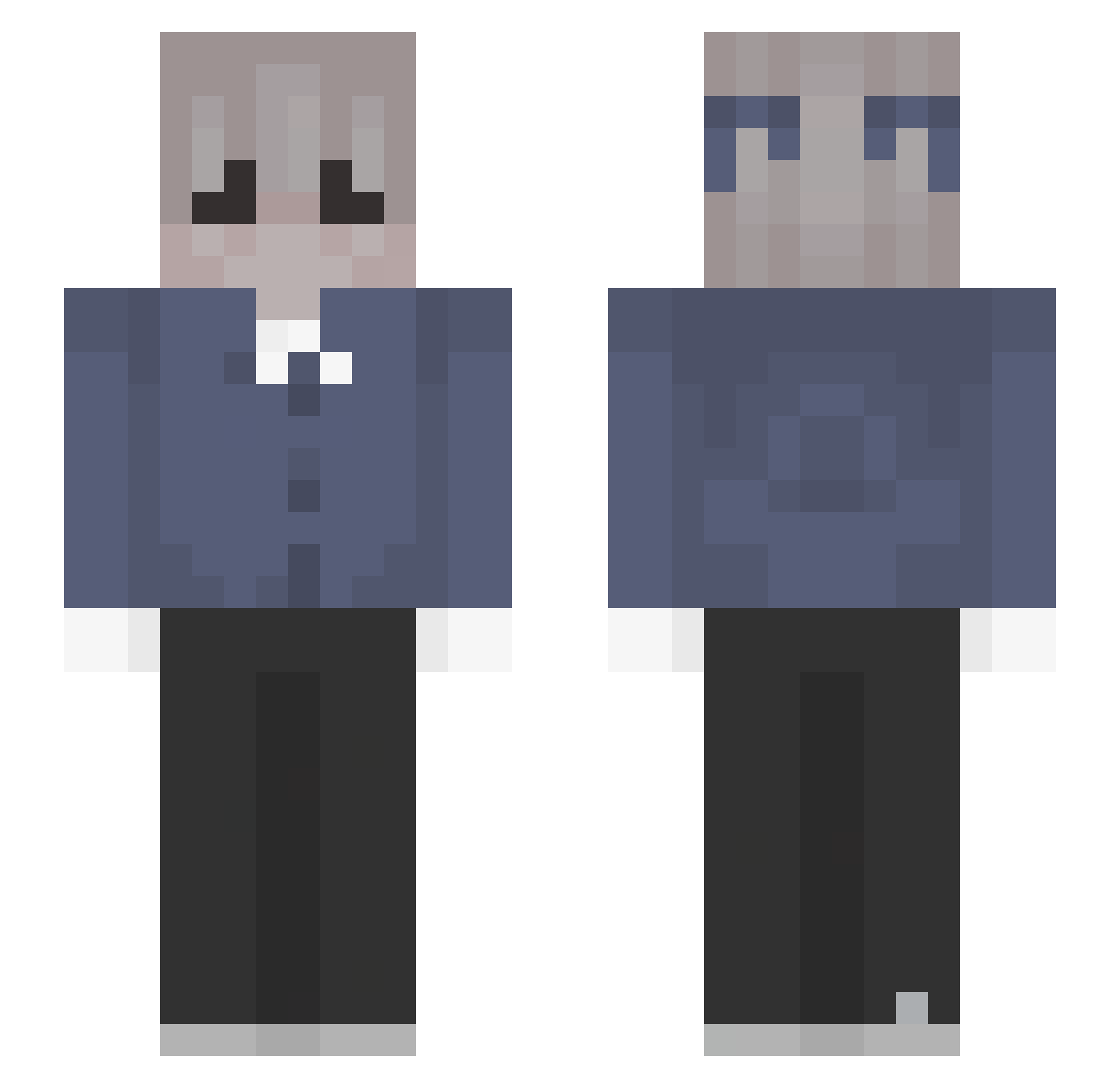 Taiotiq Minecraft skin, front and back view