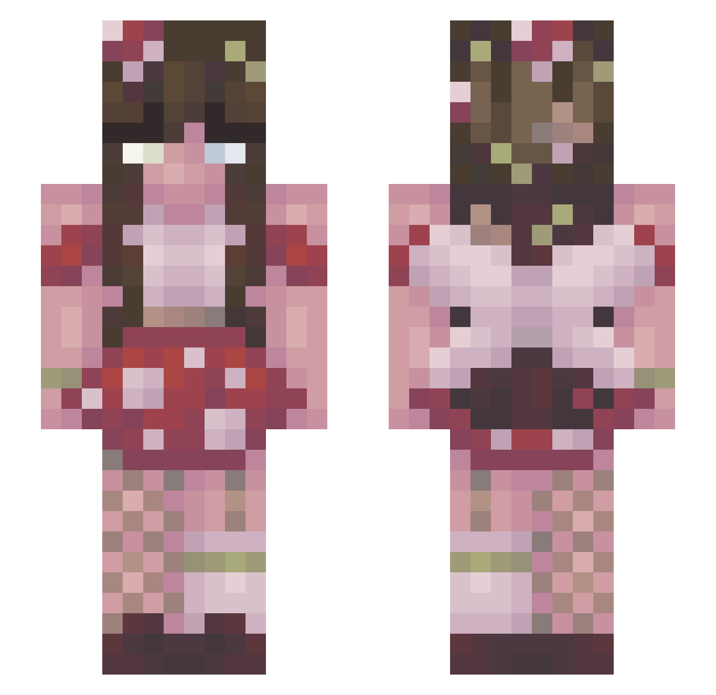Niko_Mushroom Minecraft skin, front and back view