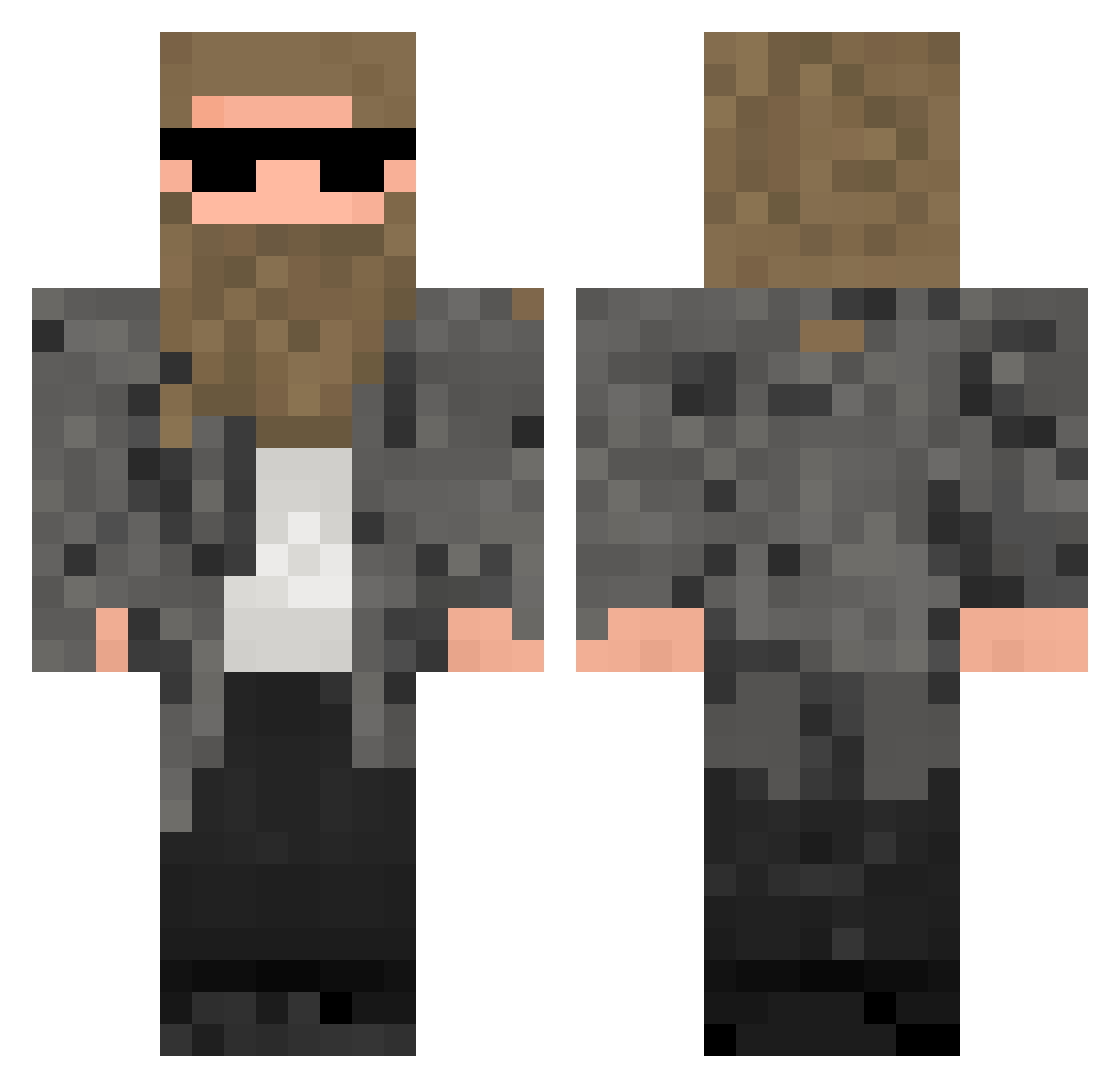 Lard Minecraft skin, front and back view
