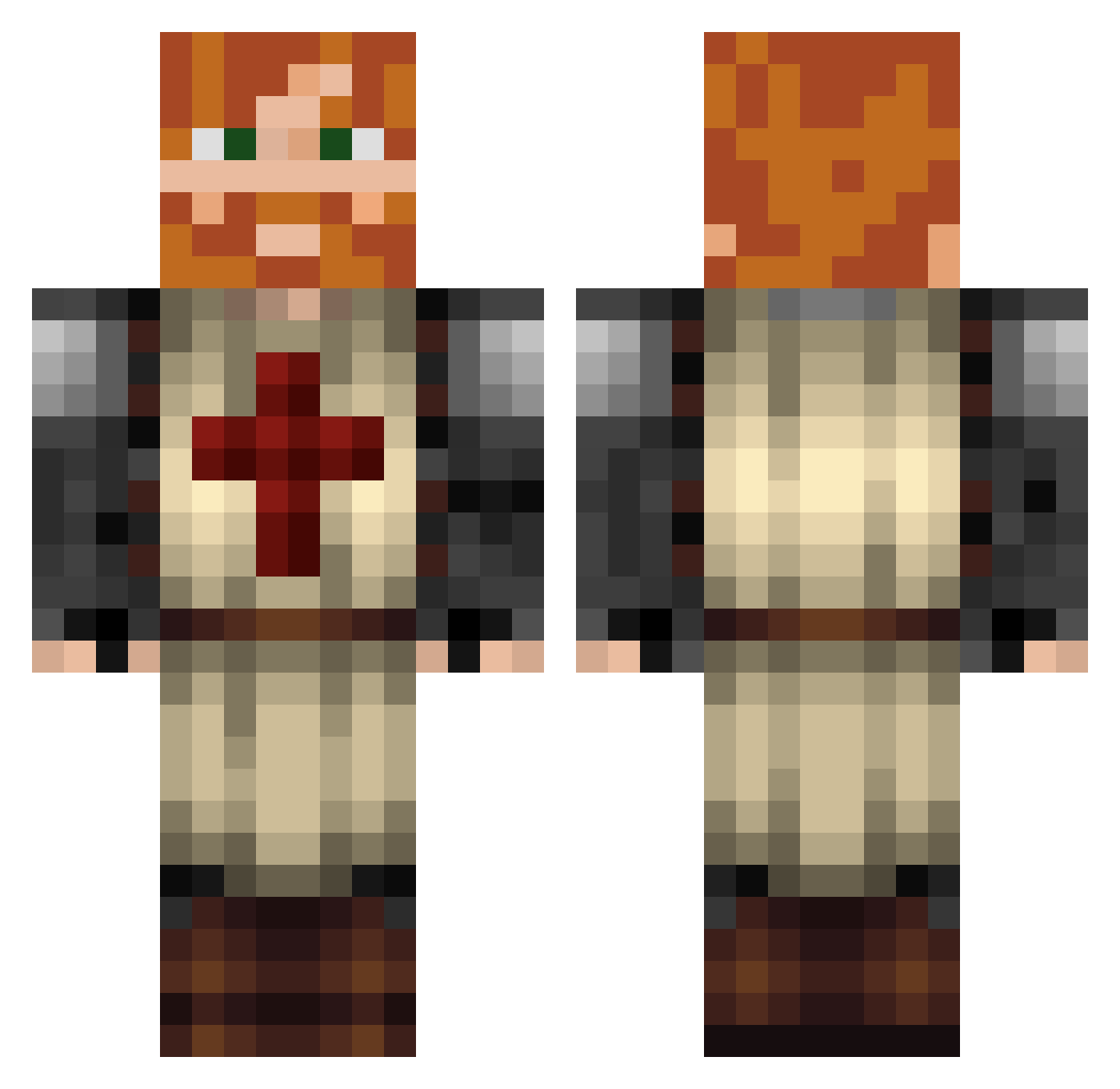 Septikage Minecraft skin, front and back view