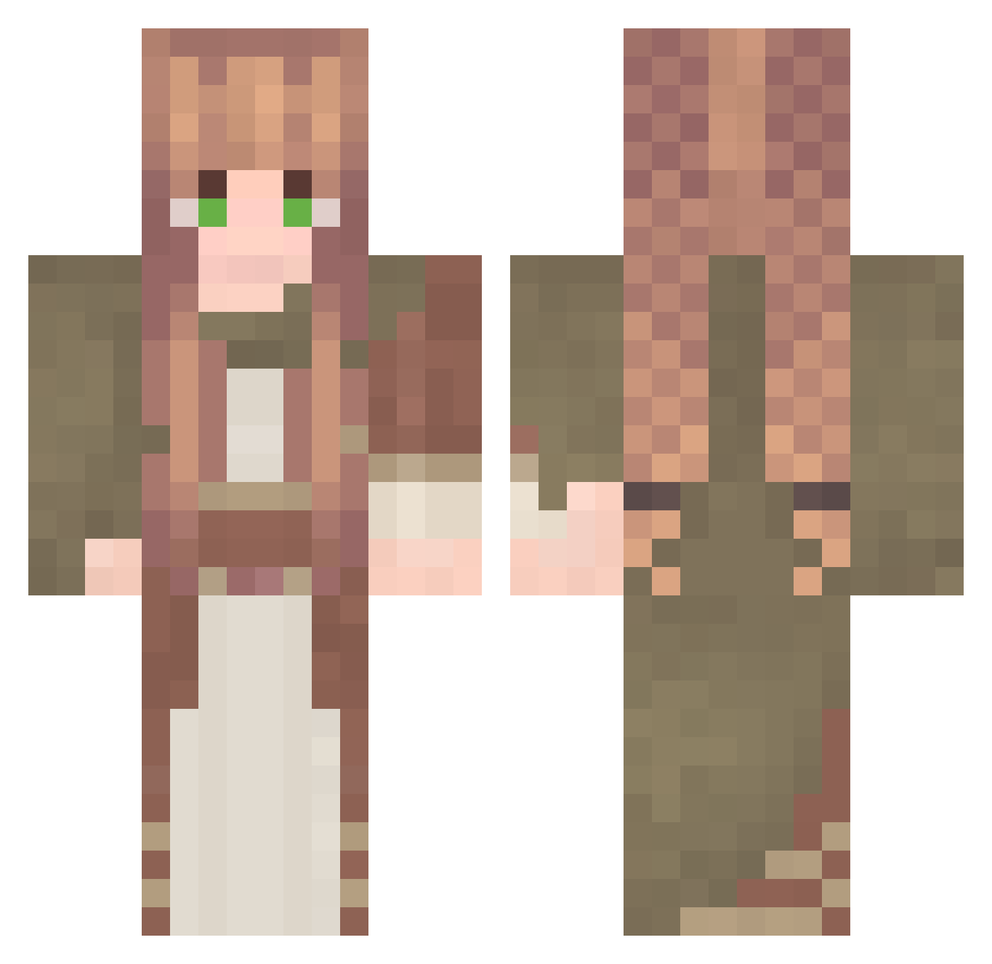 litskay Minecraft skin, front and back view