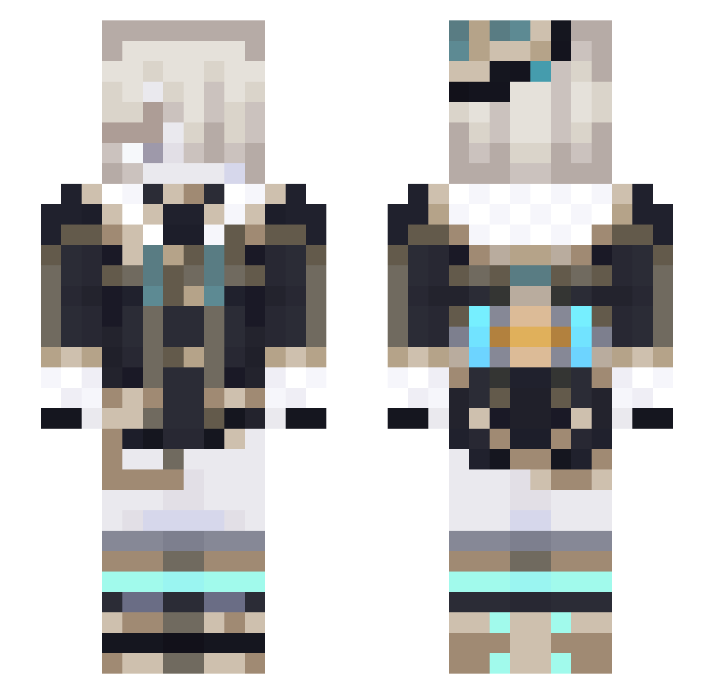 LostStorm286601 Minecraft skin, front and back view