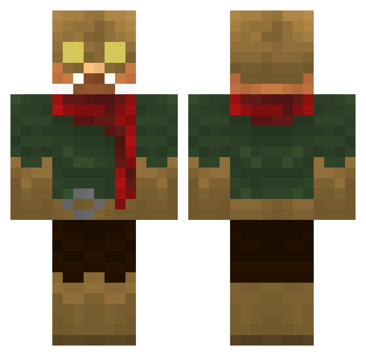 edelzocker69 Minecraft skin, front and back view
