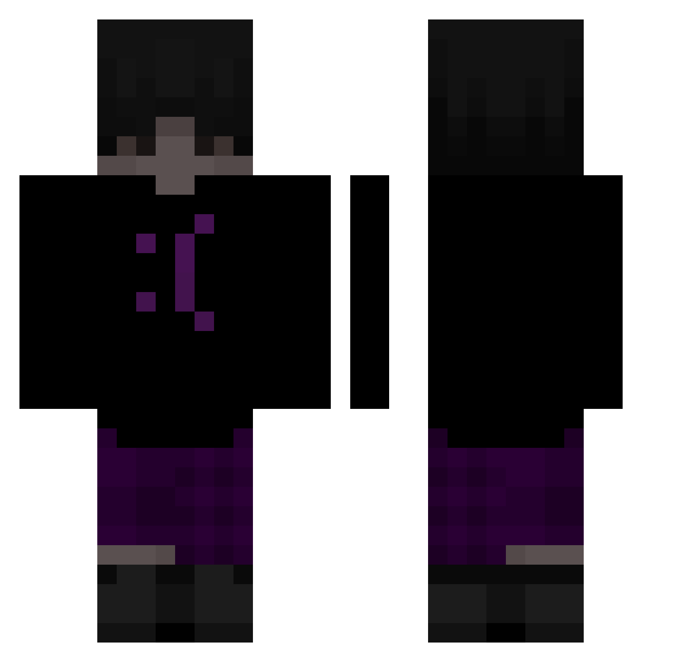 AmongUsPink Minecraft skin, front and back view