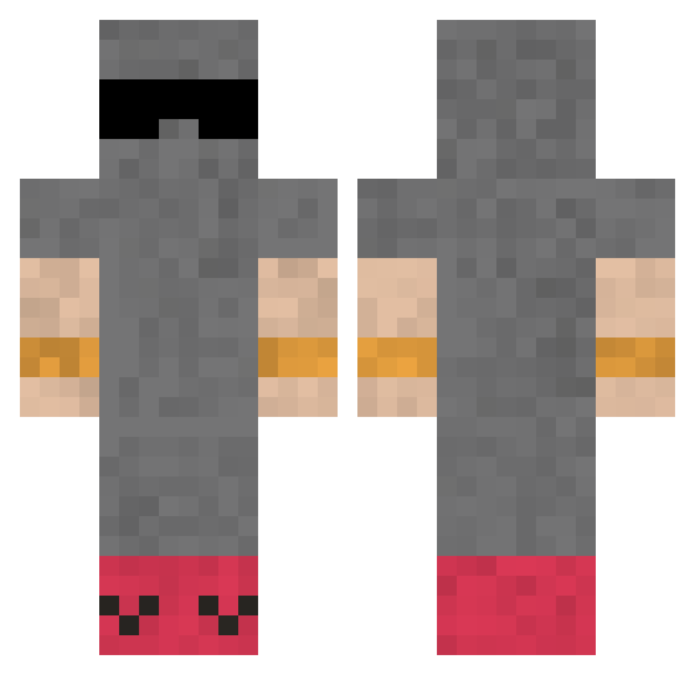 vin7l_YT Minecraft skin, front and back view
