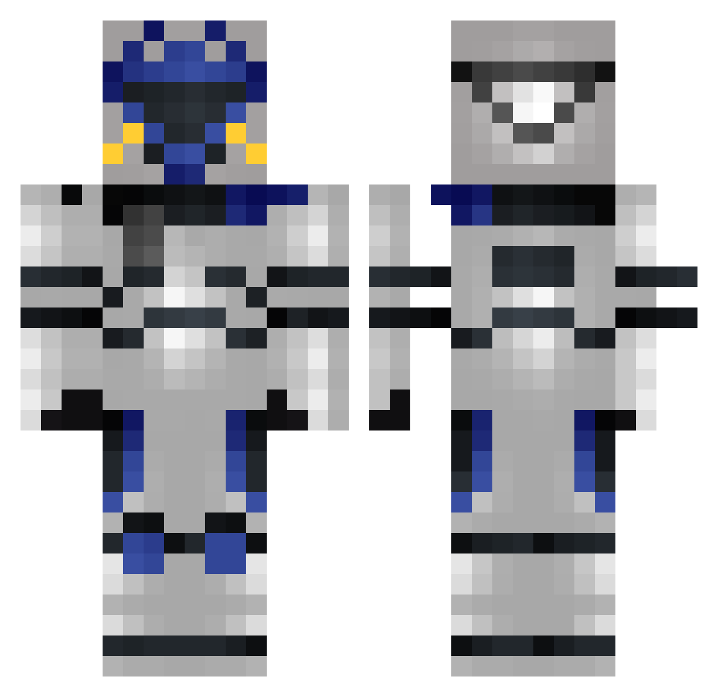 Christmas442 Minecraft skin, front and back view