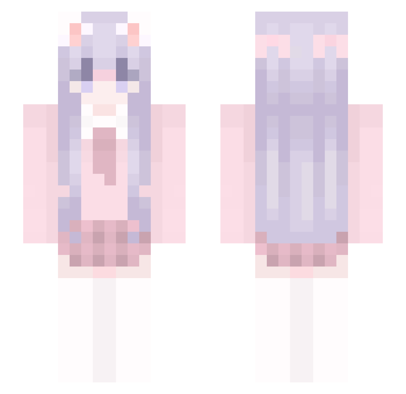 Sunaebo Minecraft skin, front and back view