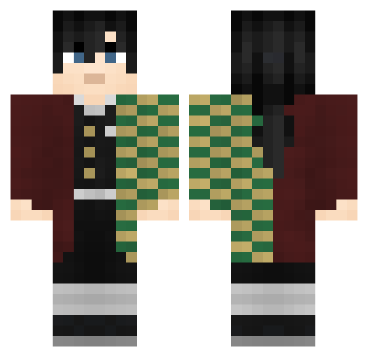 NickGem_ Minecraft skin, front and back view