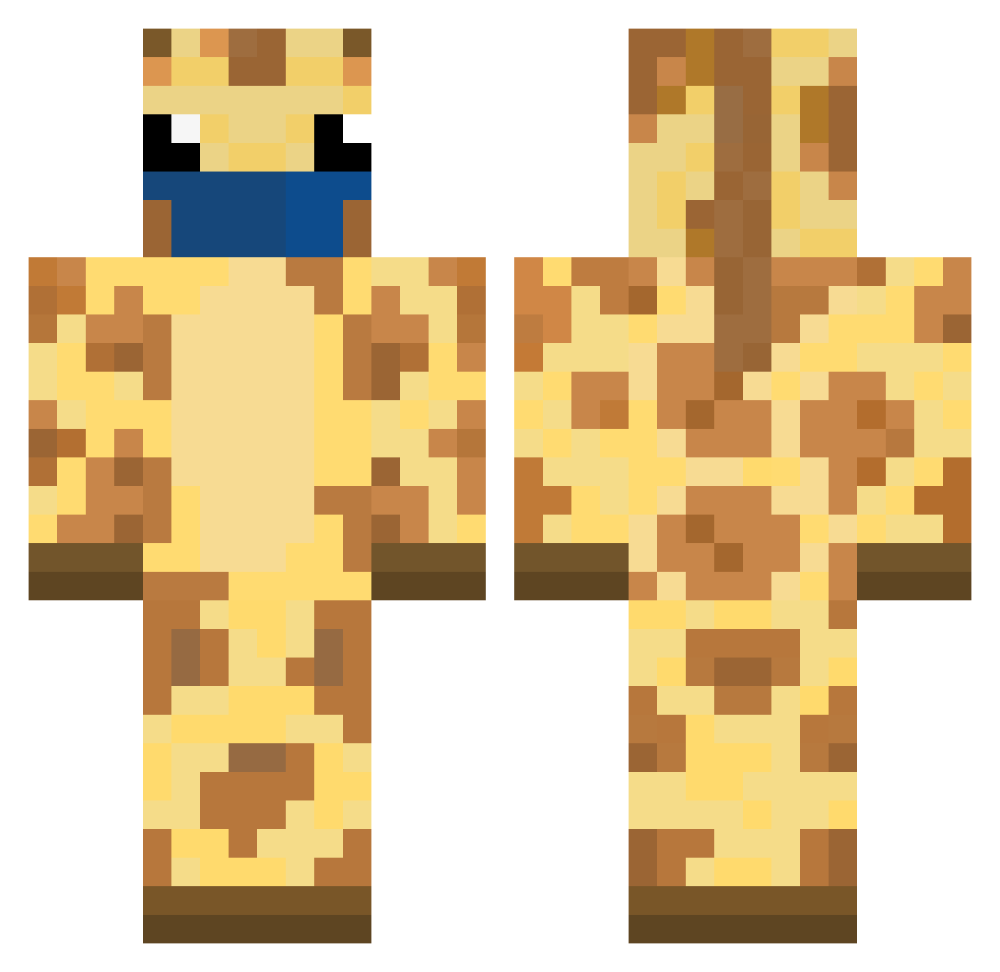 Smyx Minecraft skin, front and back view
