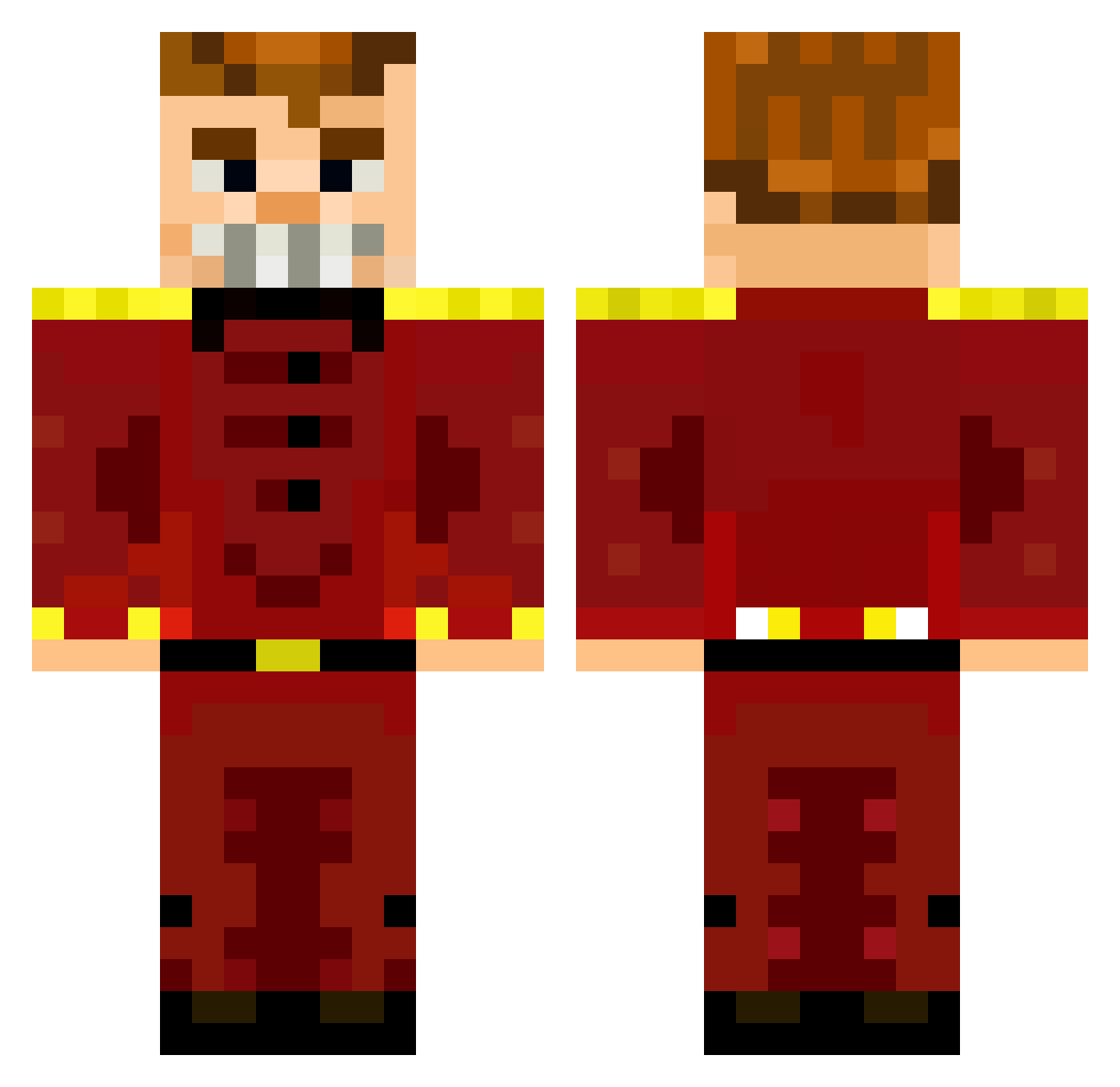 3than000 Minecraft skin, front and back view