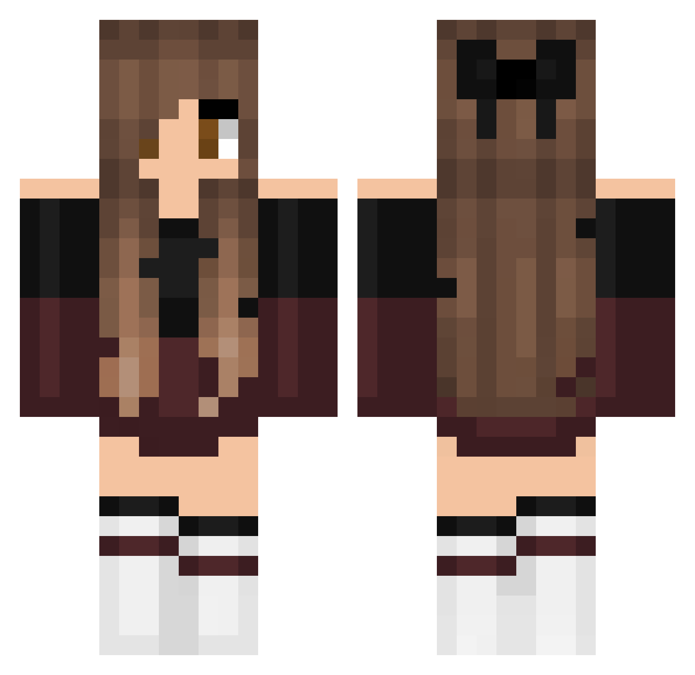 HejBror Minecraft skin, front and back view