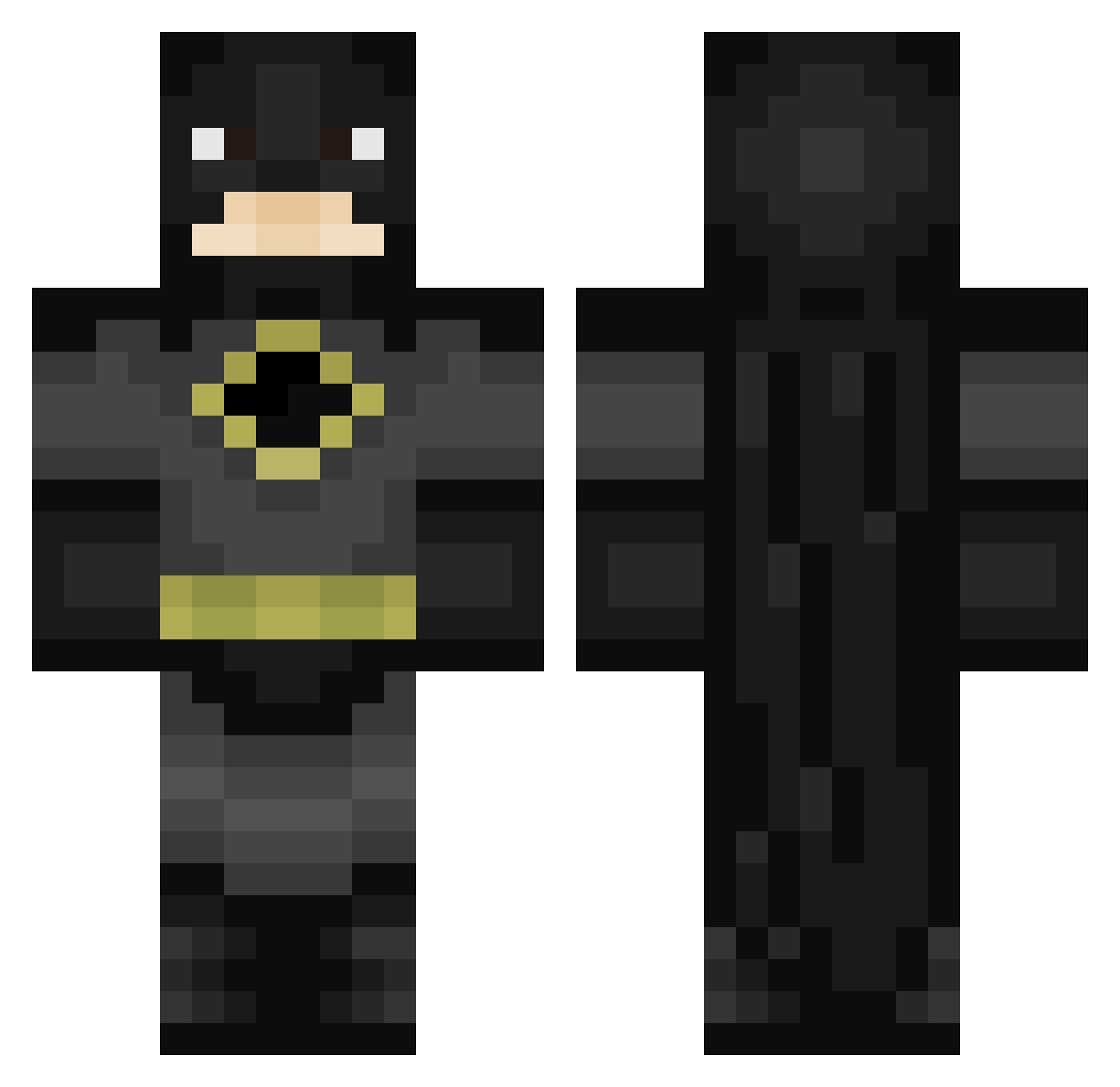 SweSky Minecraft skin, front and back view