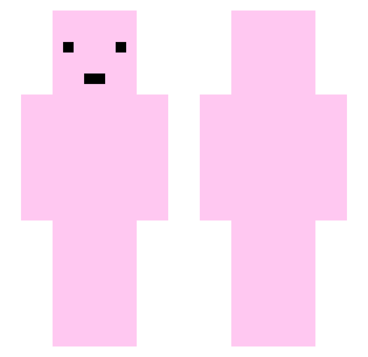 winstonwinston Minecraft skin, front and back view