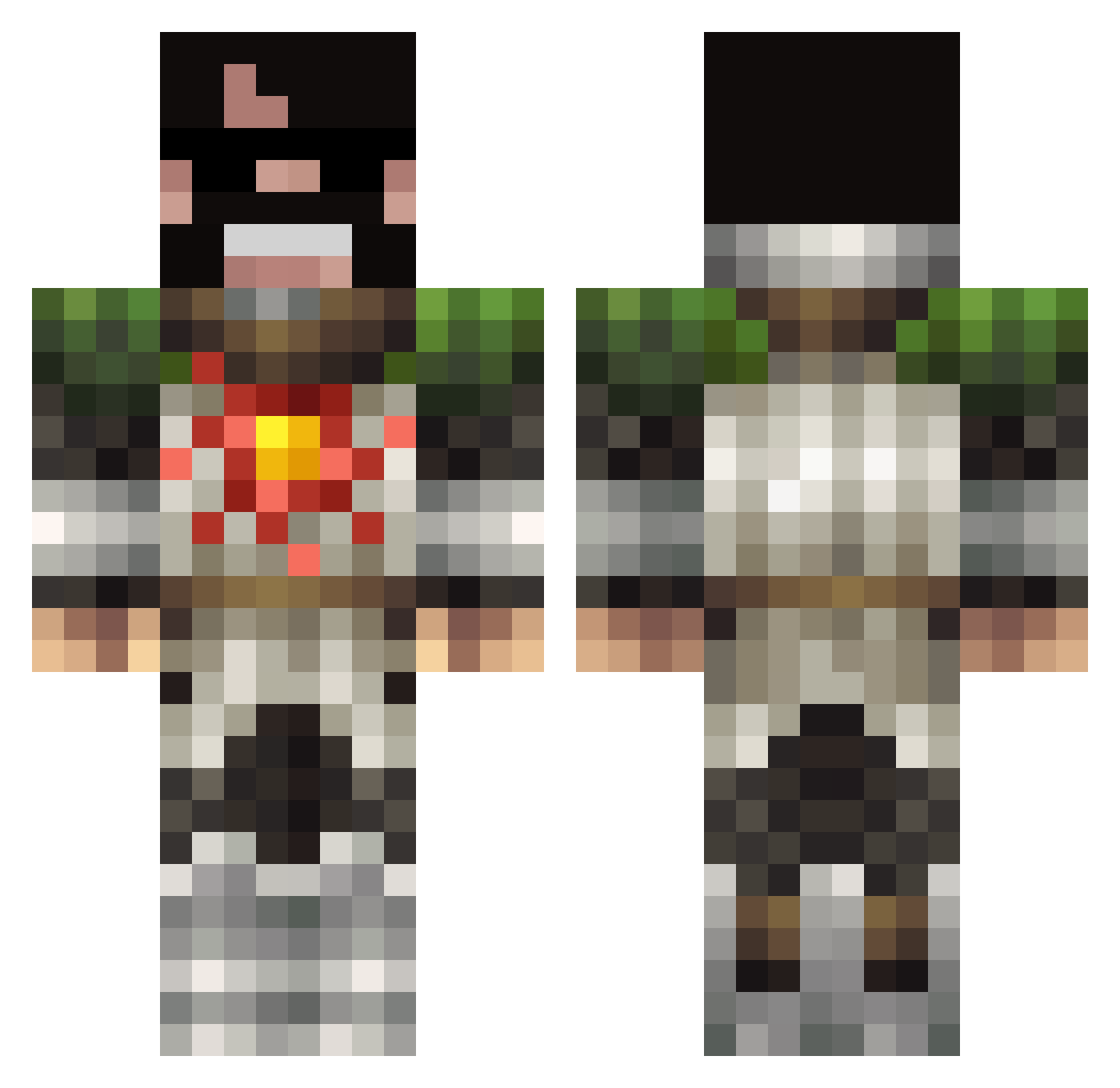 Schnitzlmeister5 Minecraft skin, front and back view