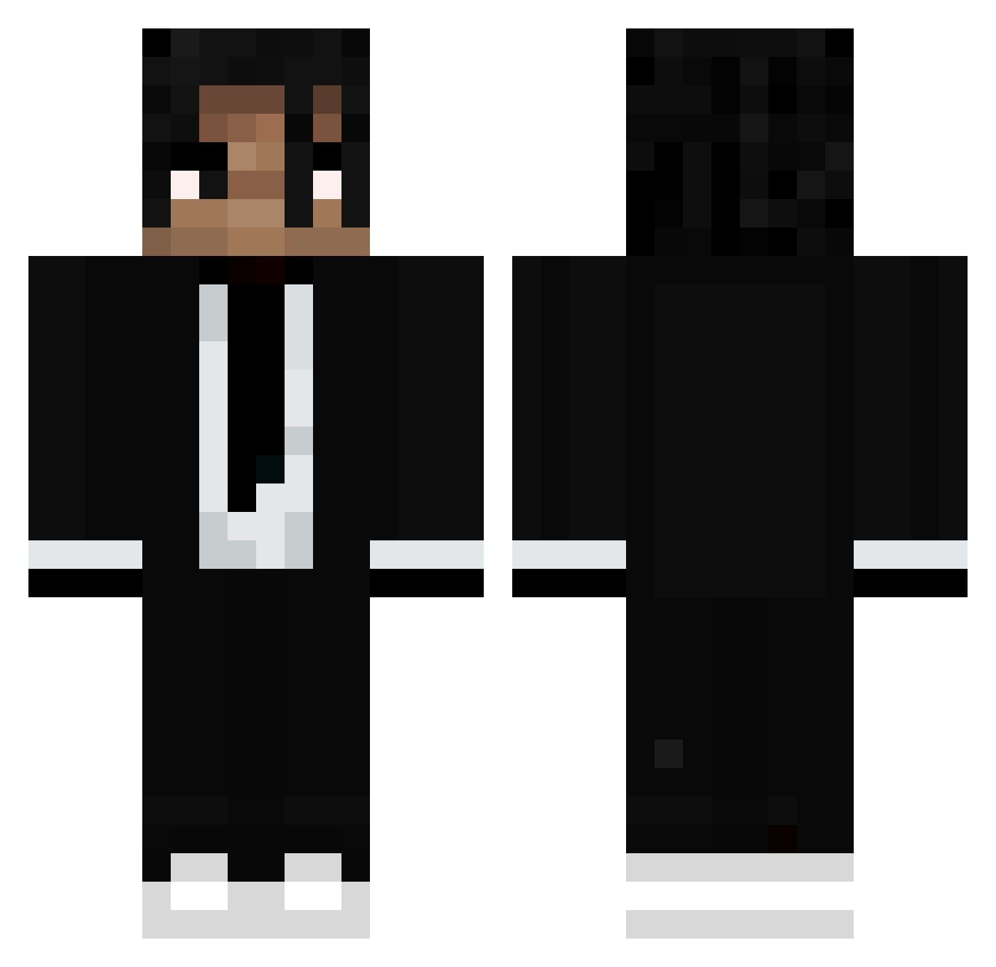 xennull Minecraft skin, front and back view