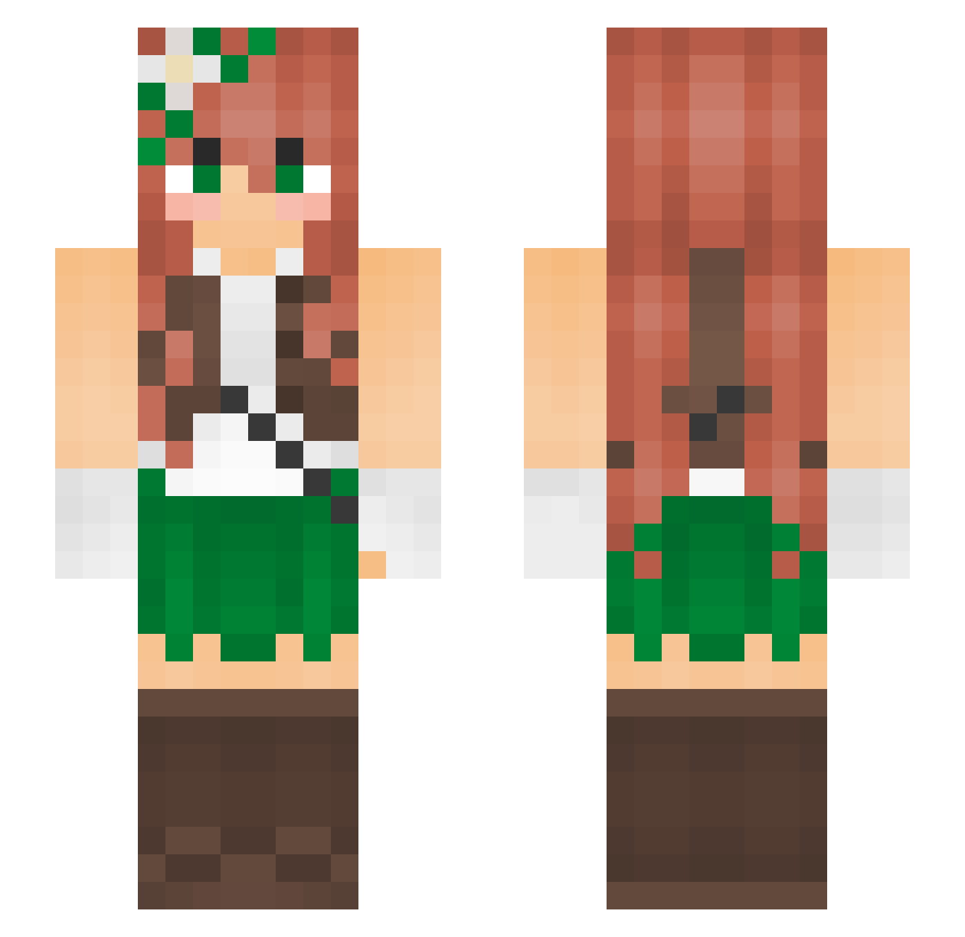 Hypnossis Minecraft skin, front and back view