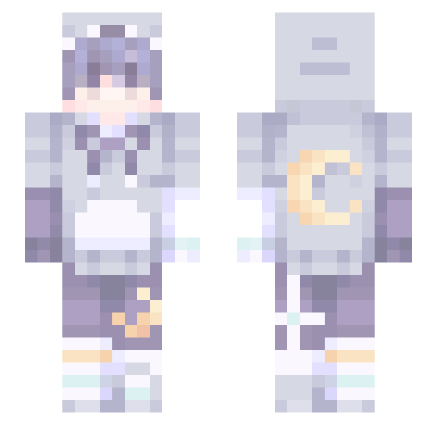 soilfer Minecraft skin, front and back view