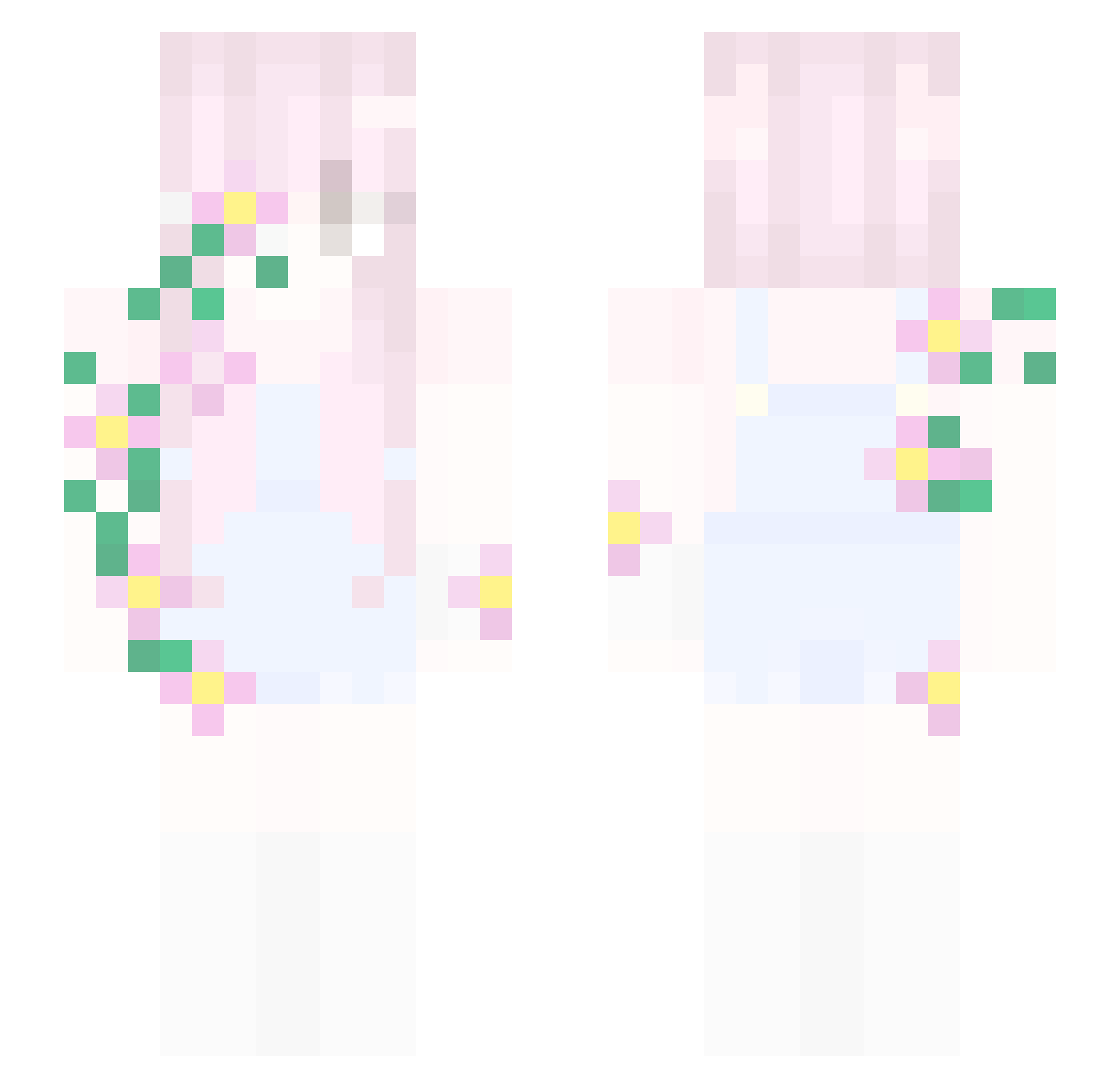 SkyIsCalm Minecraft skin, front and back view