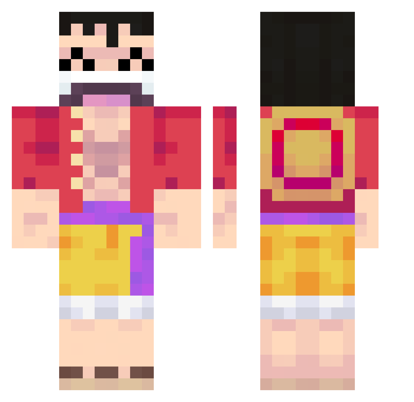 ThatOneGecko17 Minecraft skin, front and back view