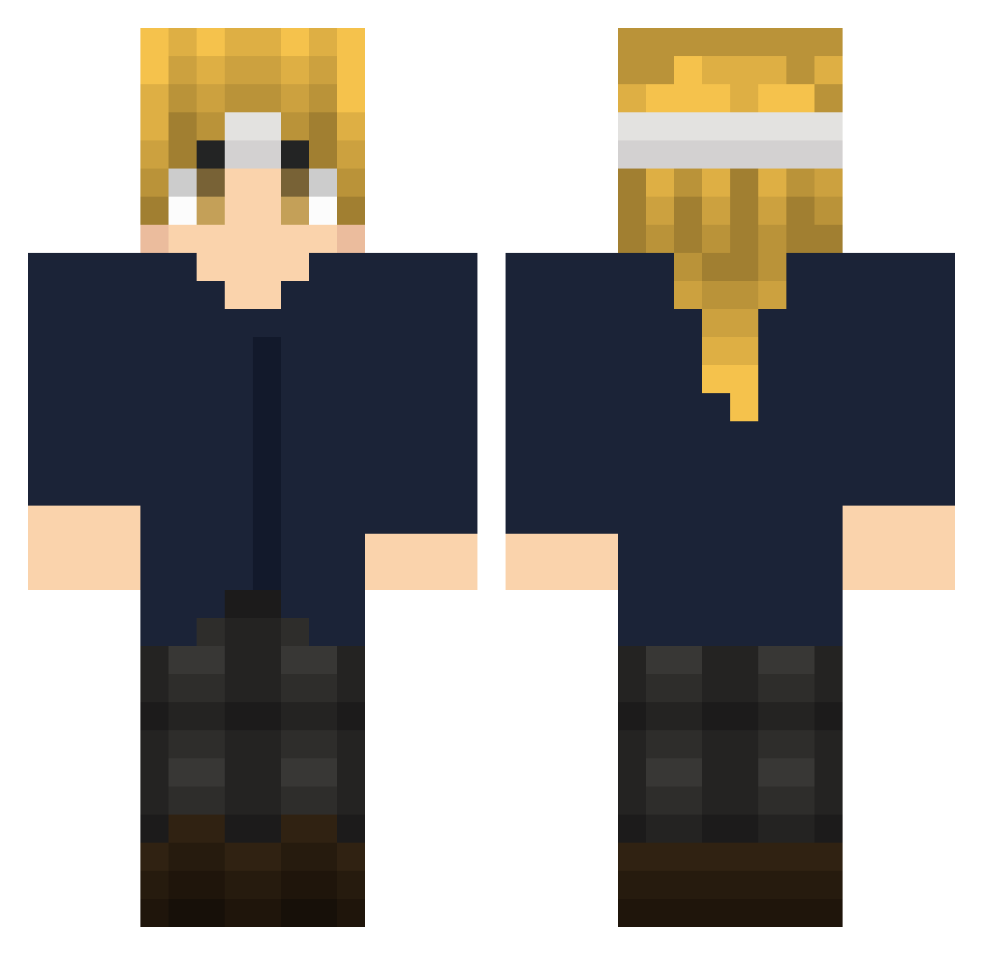 Toqyn Minecraft skin, front and back view