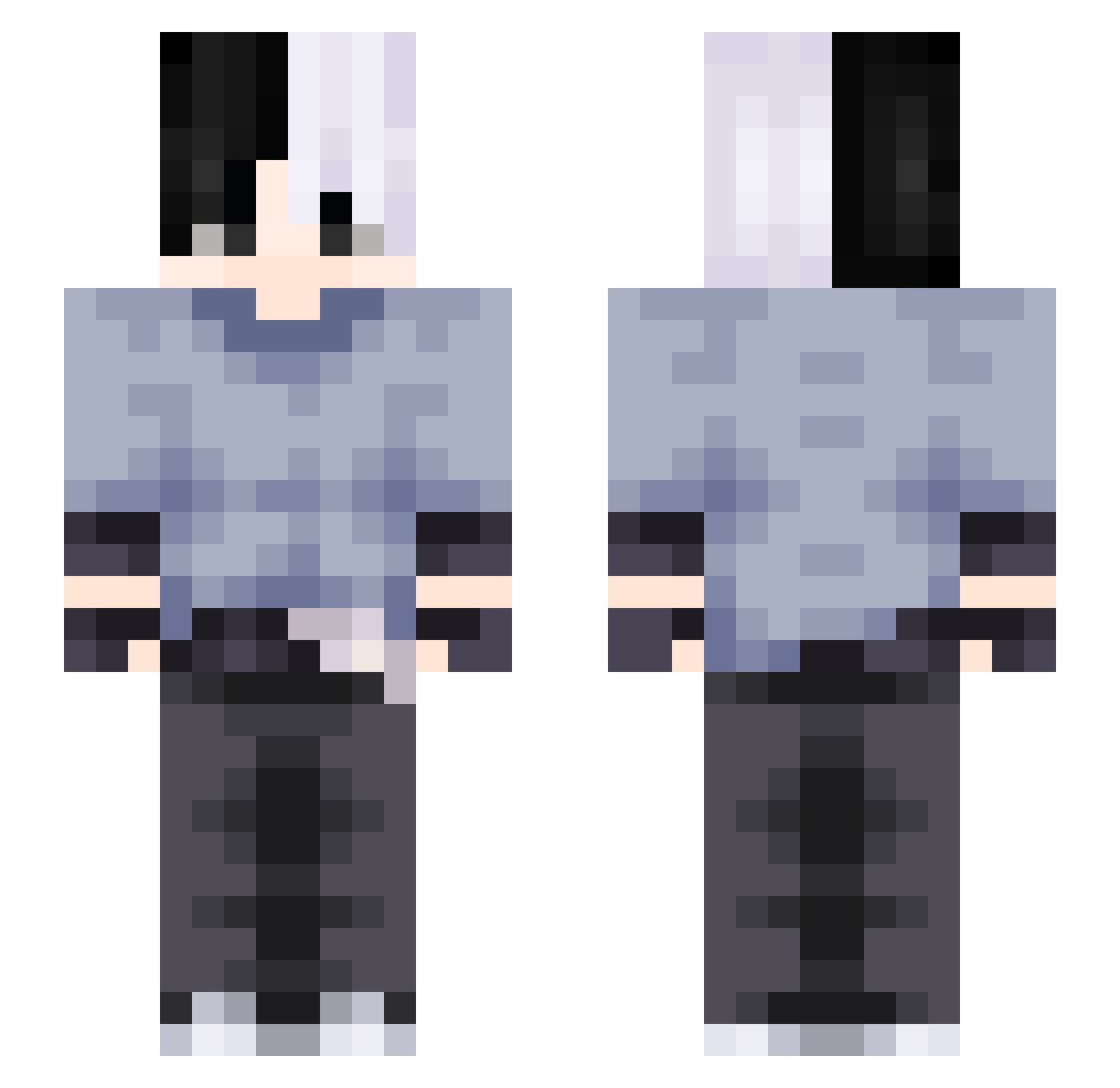 agreatbunny Minecraft skin, front and back view