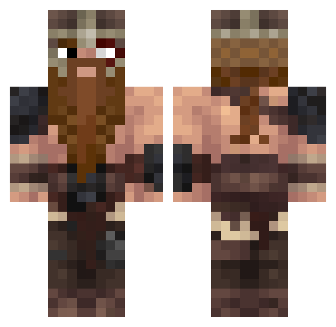 Norvi_ Minecraft skin, front and back view