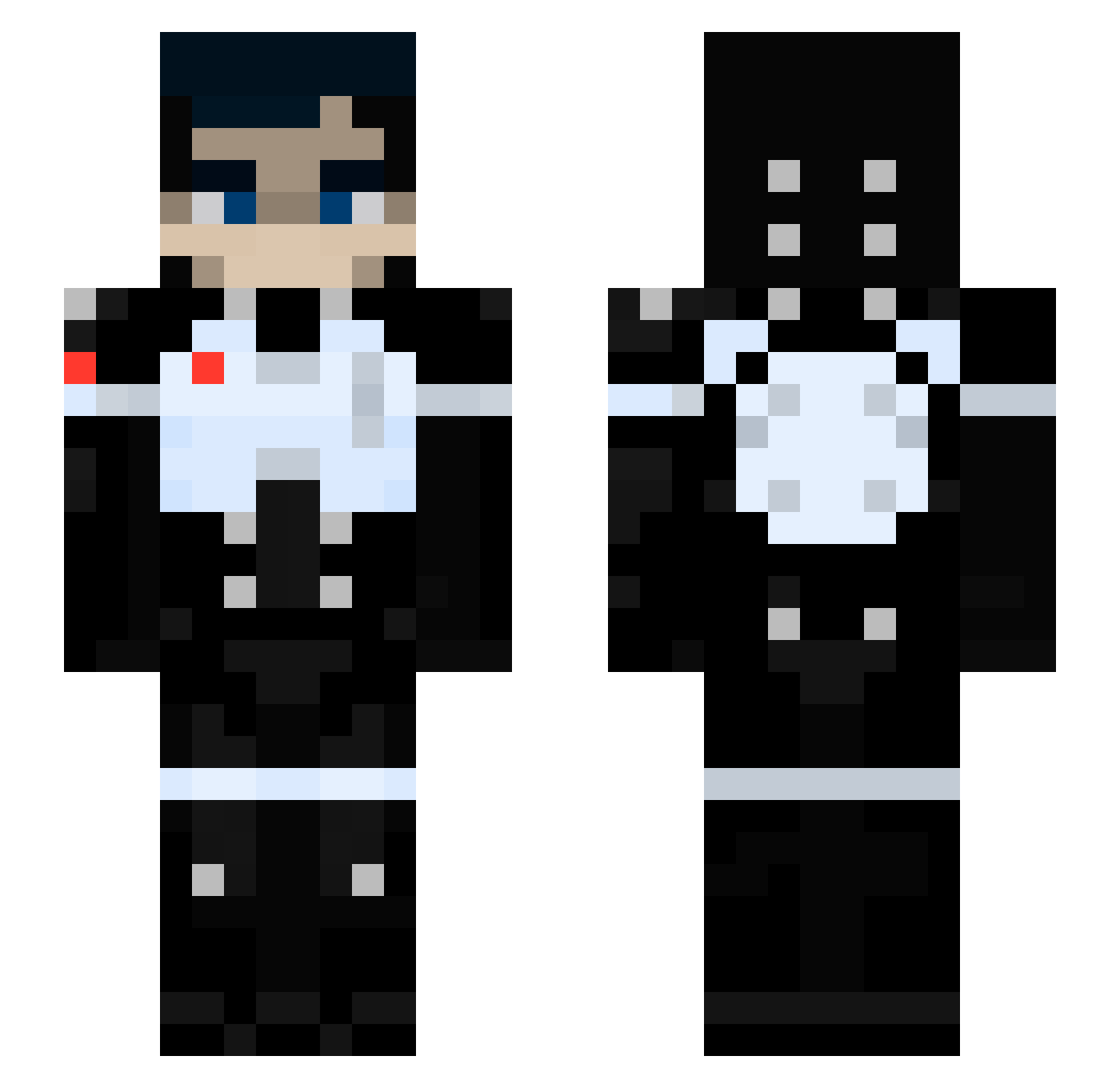Shrodingers_box_ Minecraft skin, front and back view