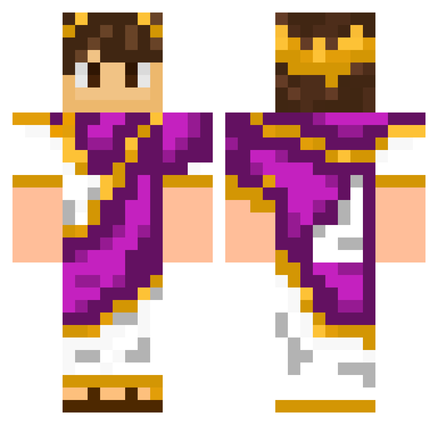 Misteurbanane Minecraft skin, front and back view