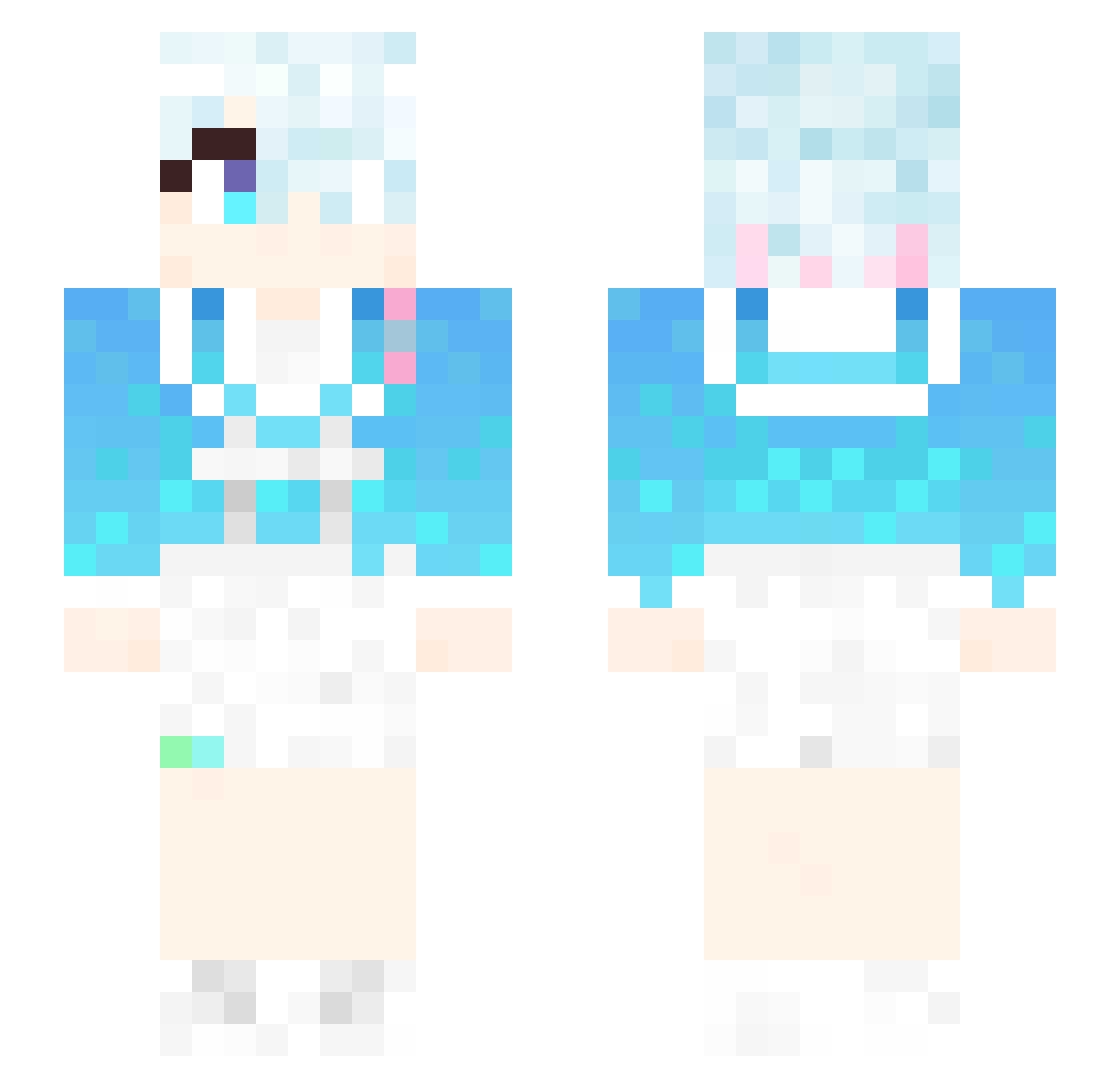NyoRing_ Minecraft skin, front and back view