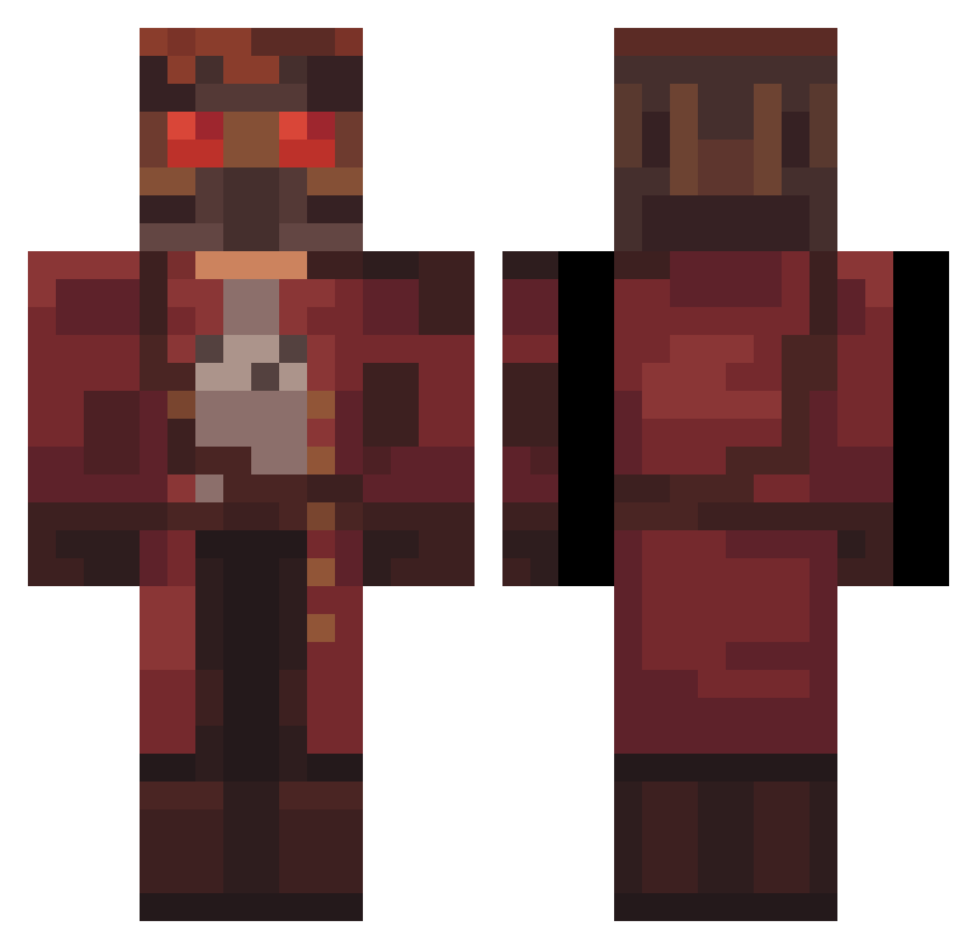 AlpacaWAPG Minecraft skin, front and back view