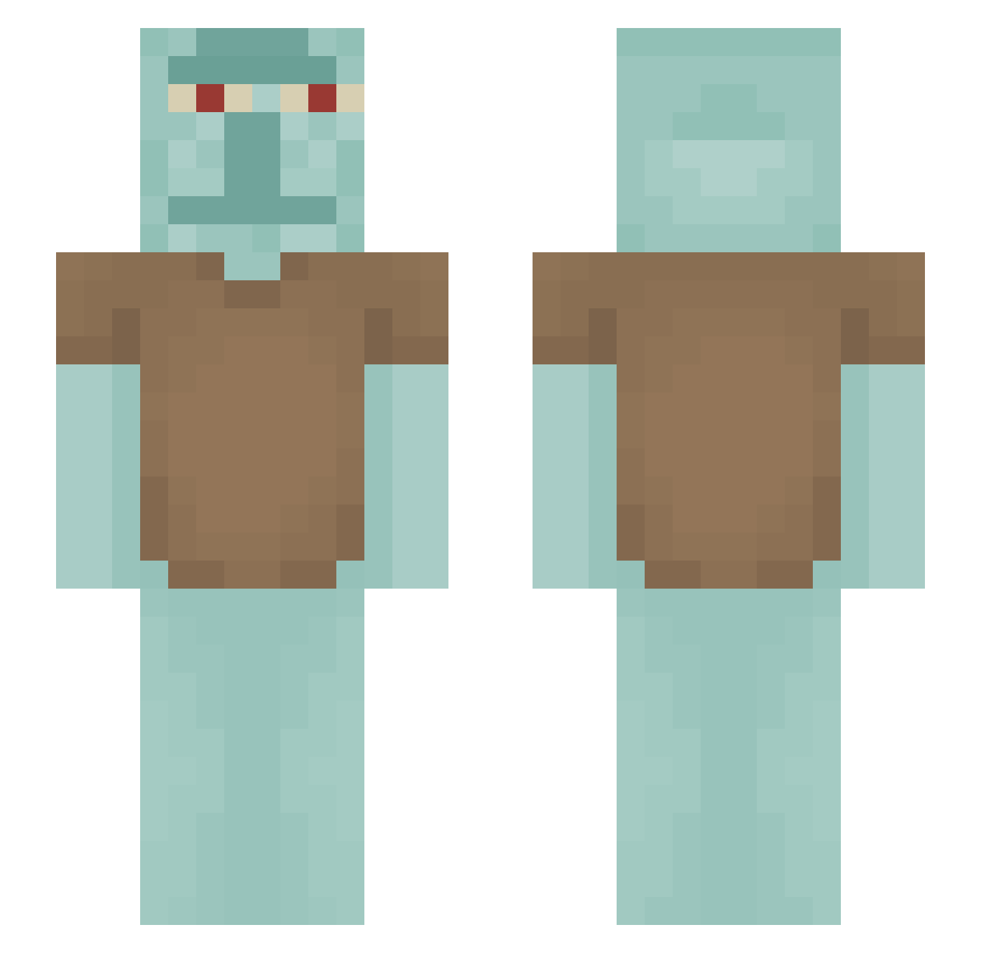 Bguy33 Minecraft skin, front and back view