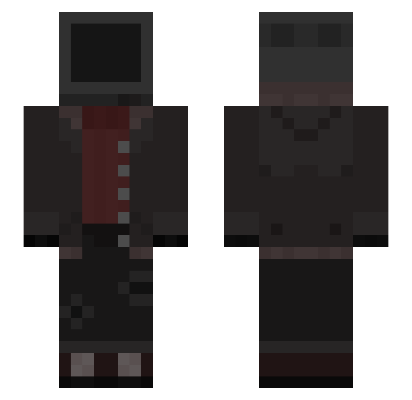 Redkap421 Minecraft skin, front and back view