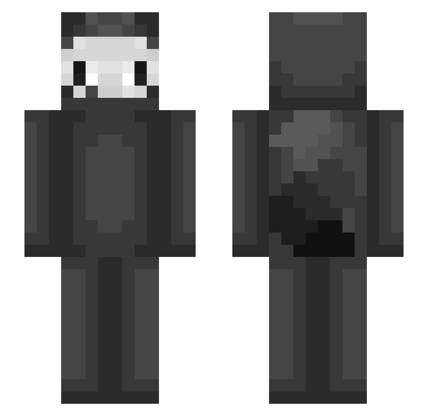 MilowoRedwood Minecraft skin, front and back view