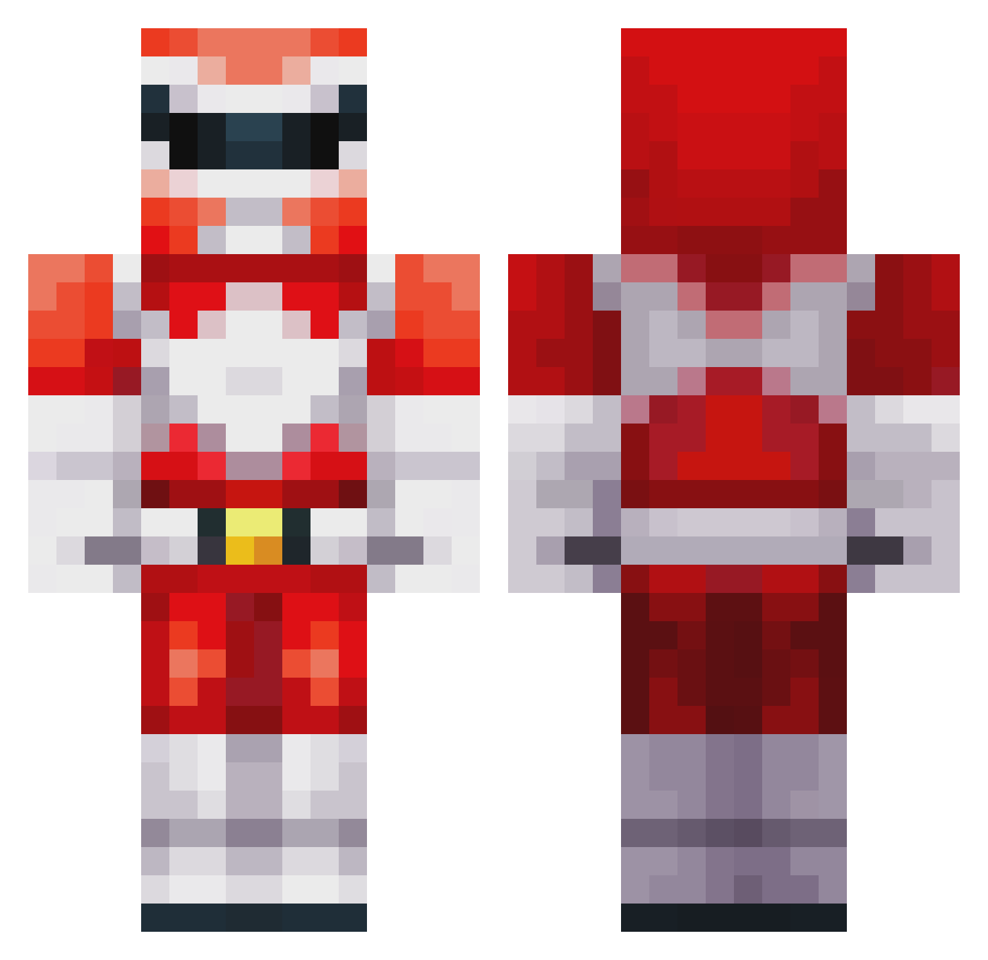 EnzoVongolaXX Minecraft skin, front and back view