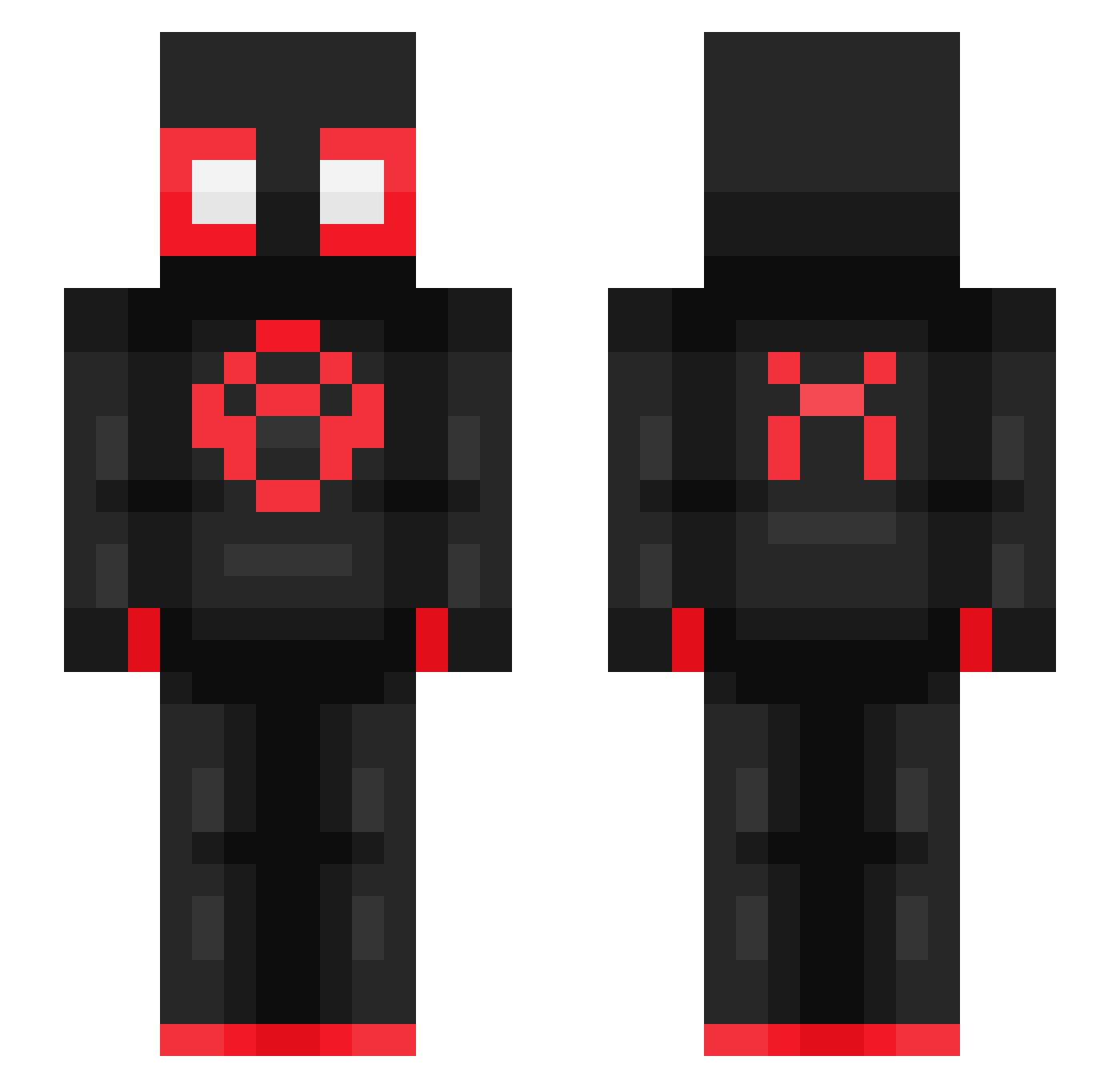 ShowTheG Minecraft skin, front and back view