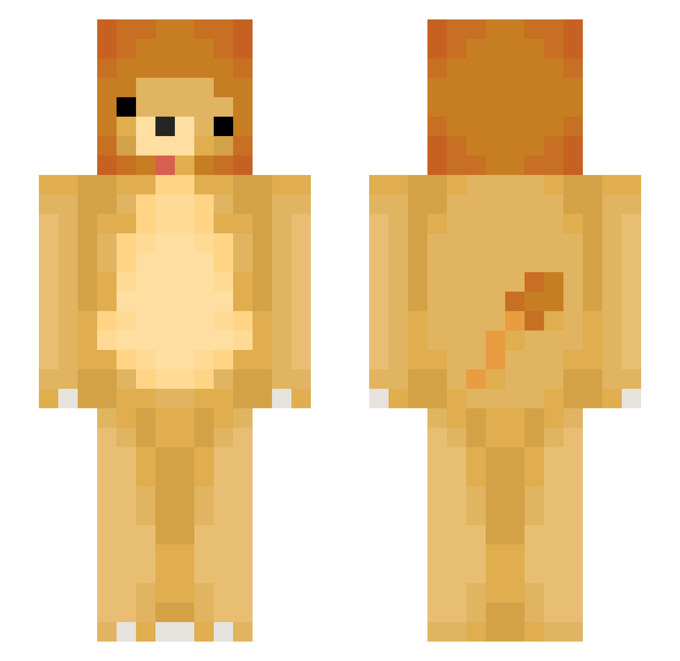 Swurrp Minecraft skin, front and back view