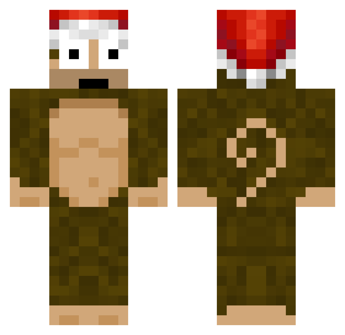 sex_monkey Minecraft skin, front and back view