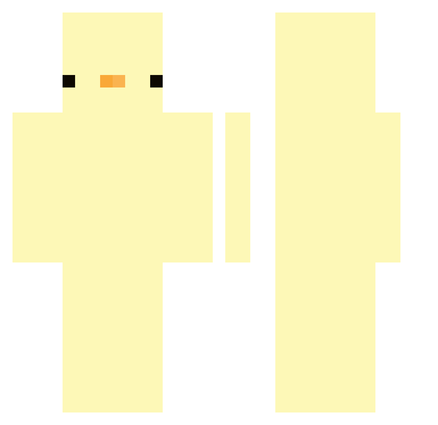 treeeefsad Minecraft skin, front and back view