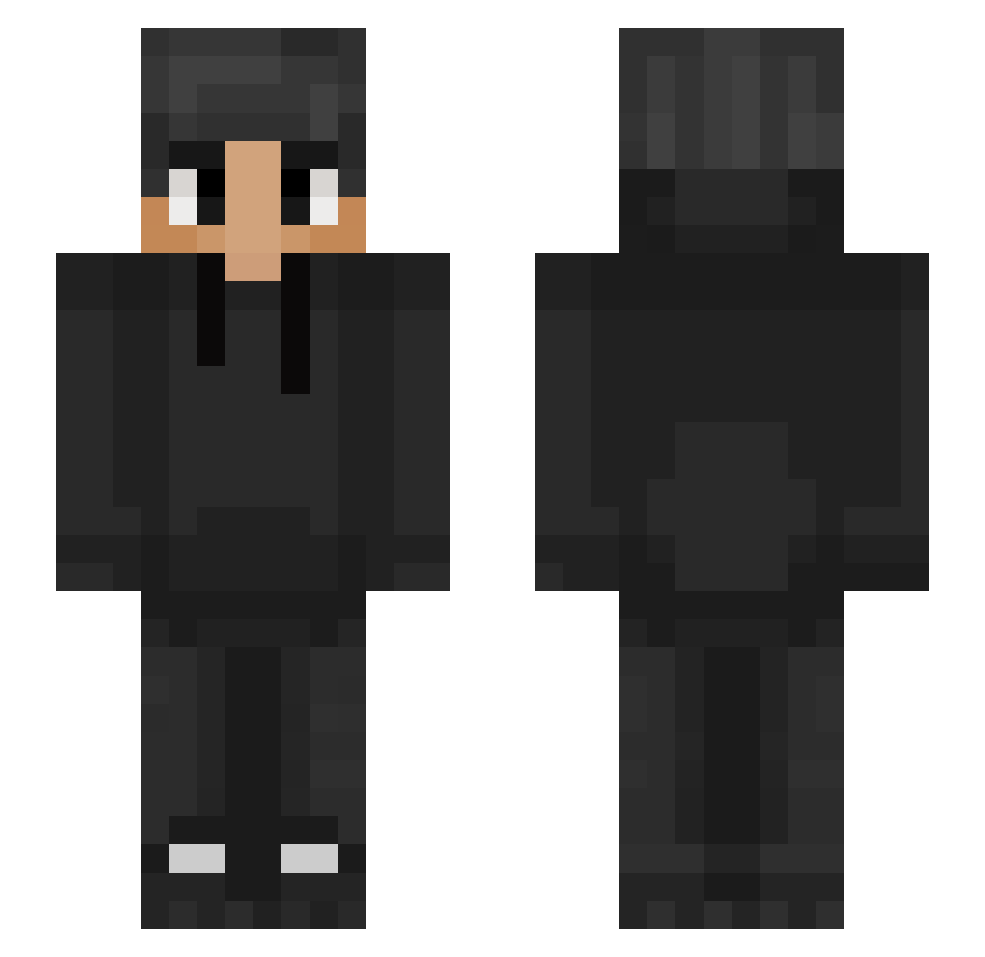 wattylol Minecraft skin, front and back view
