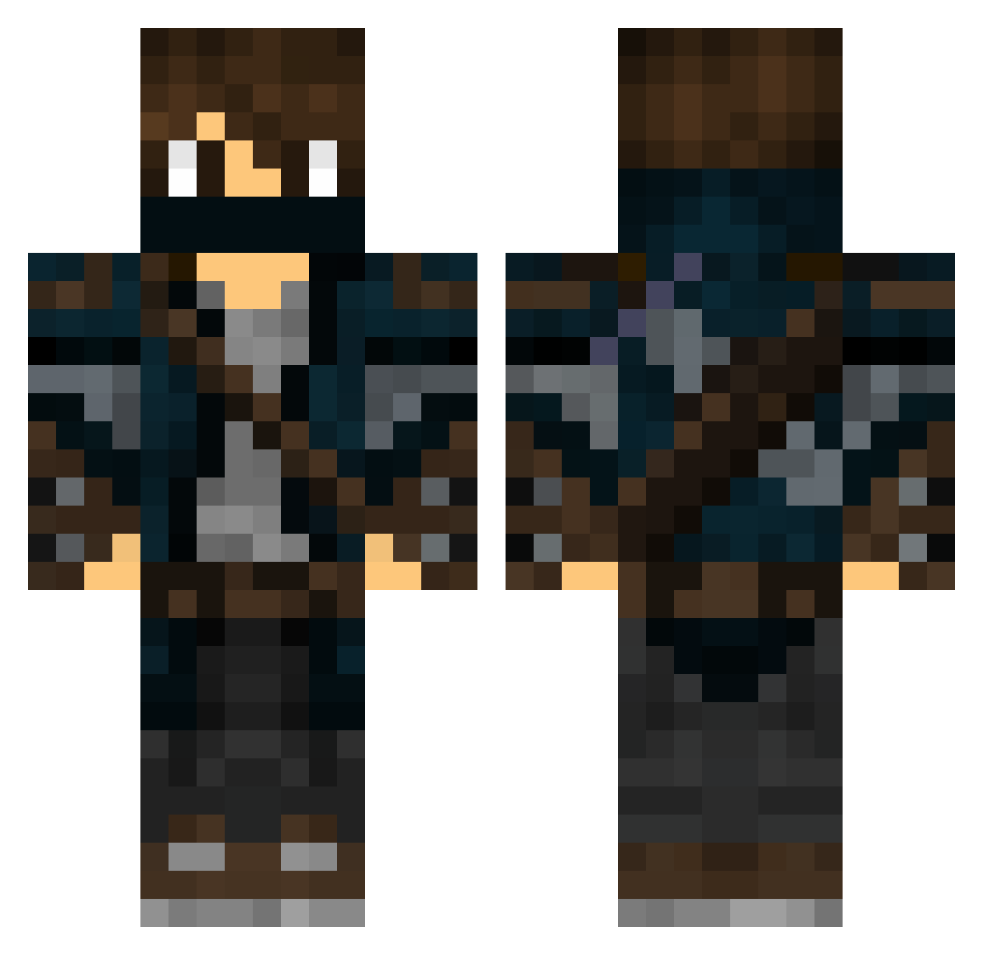 TheSoulz_ Minecraft skin, front and back view