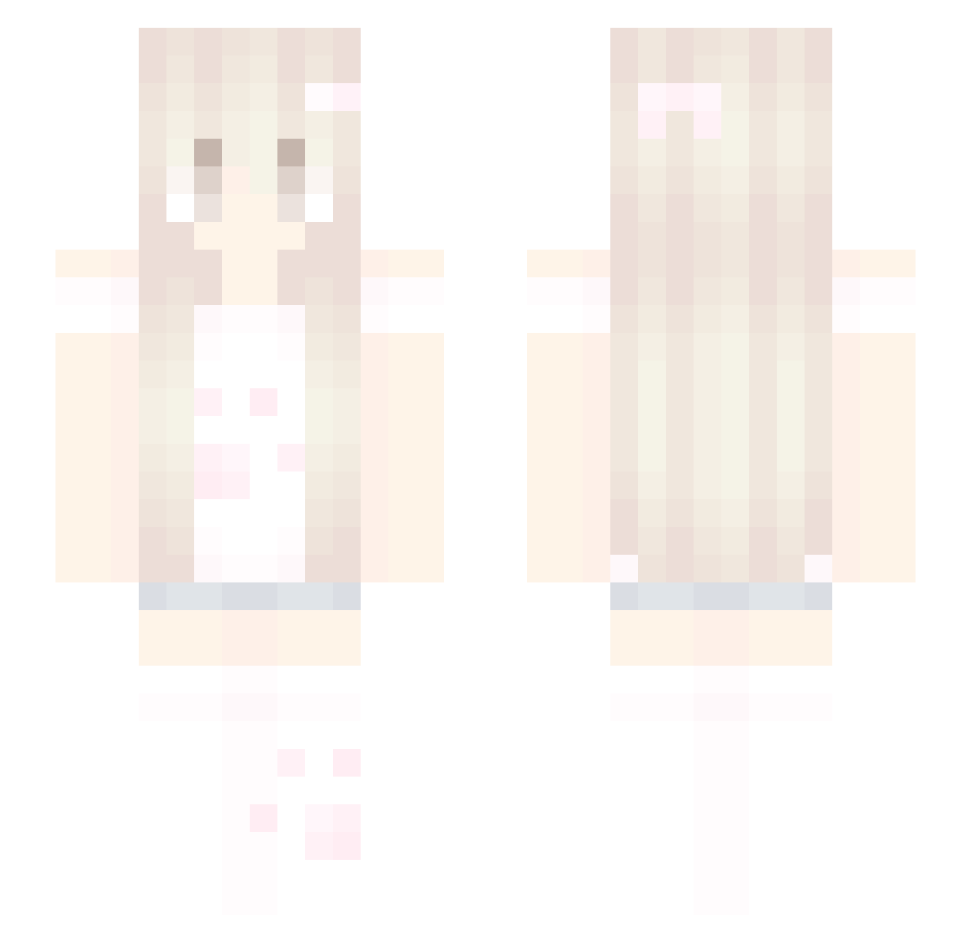 xbb Minecraft skin, front and back view