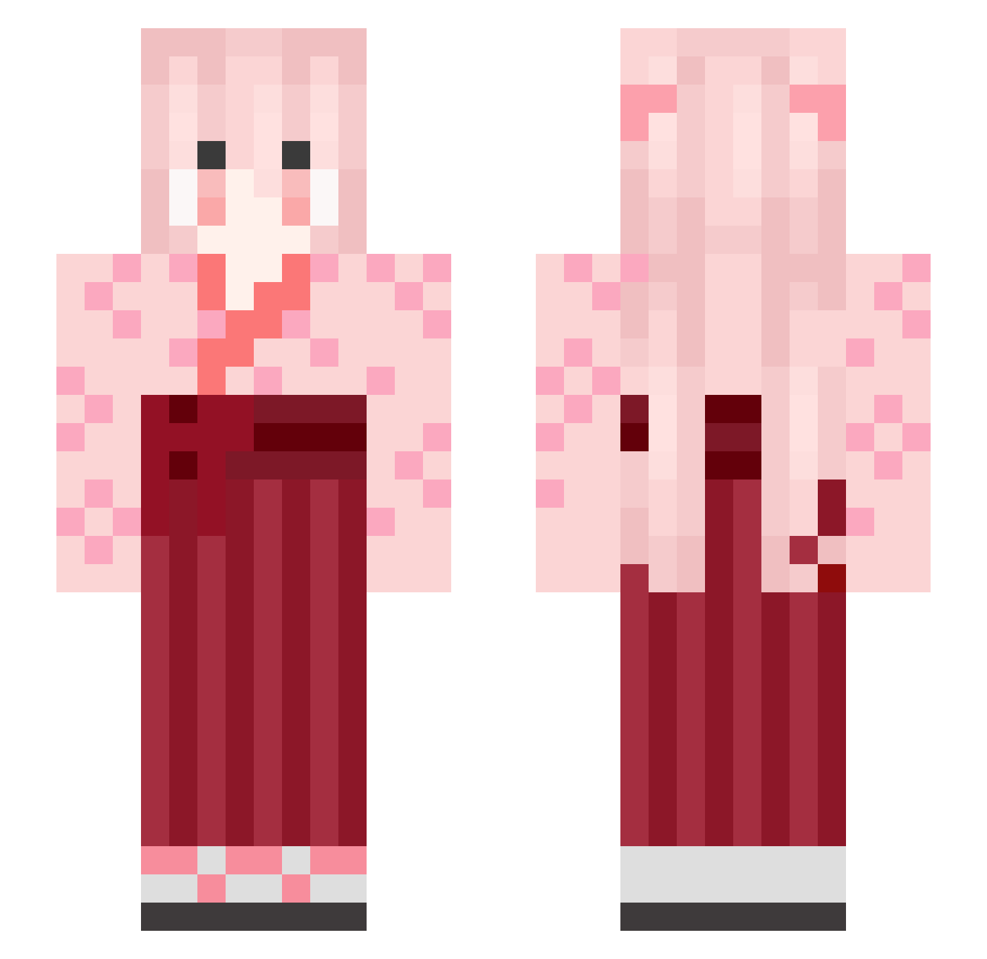 Iaun123333 Minecraft skin, front and back view