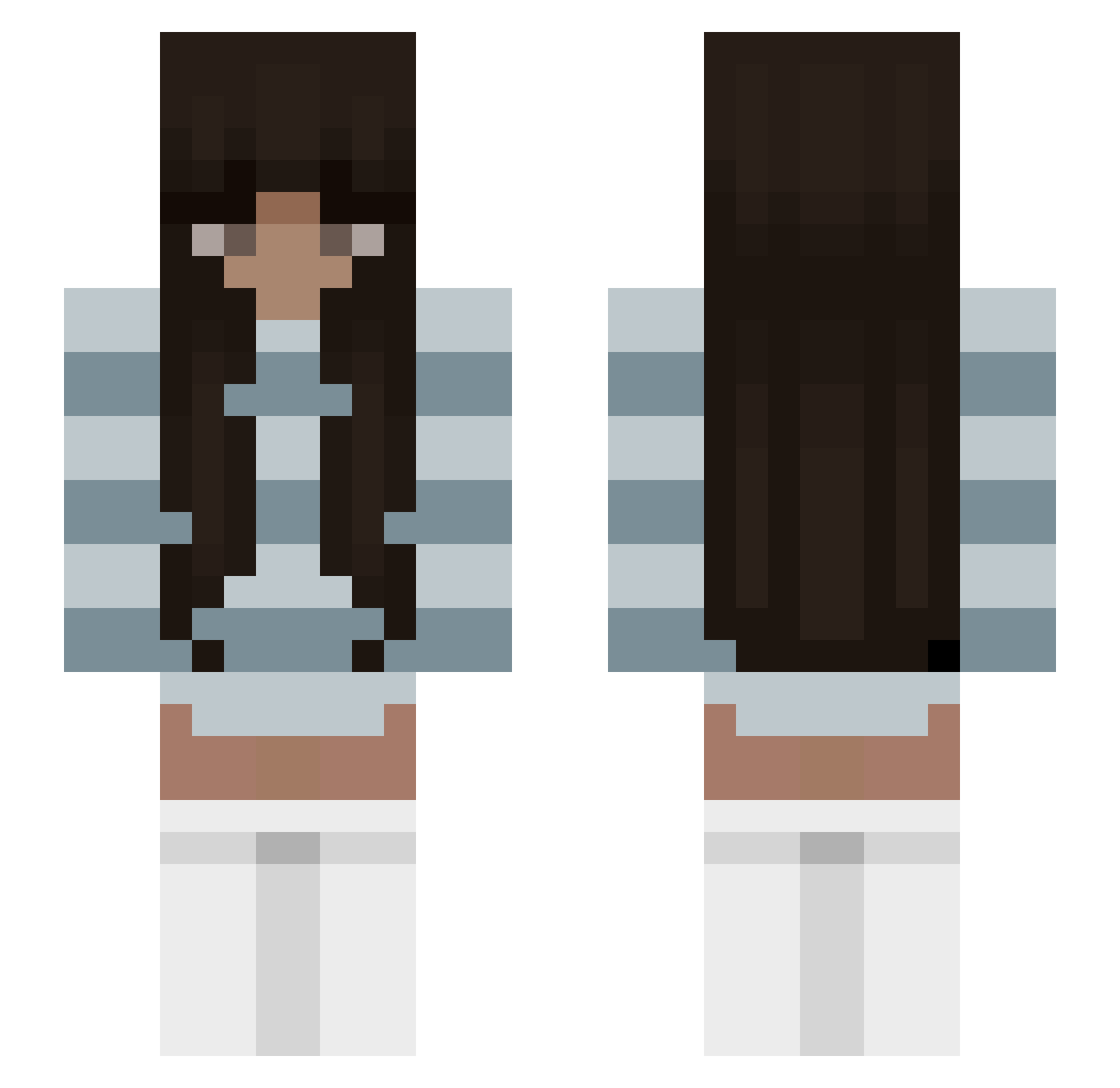 cyprienne_ Minecraft skin, front and back view