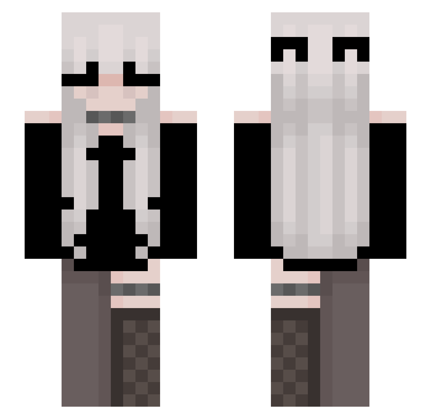 yoinnk Minecraft skin, front and back view